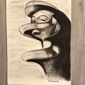 Abstract Black and White Art Print